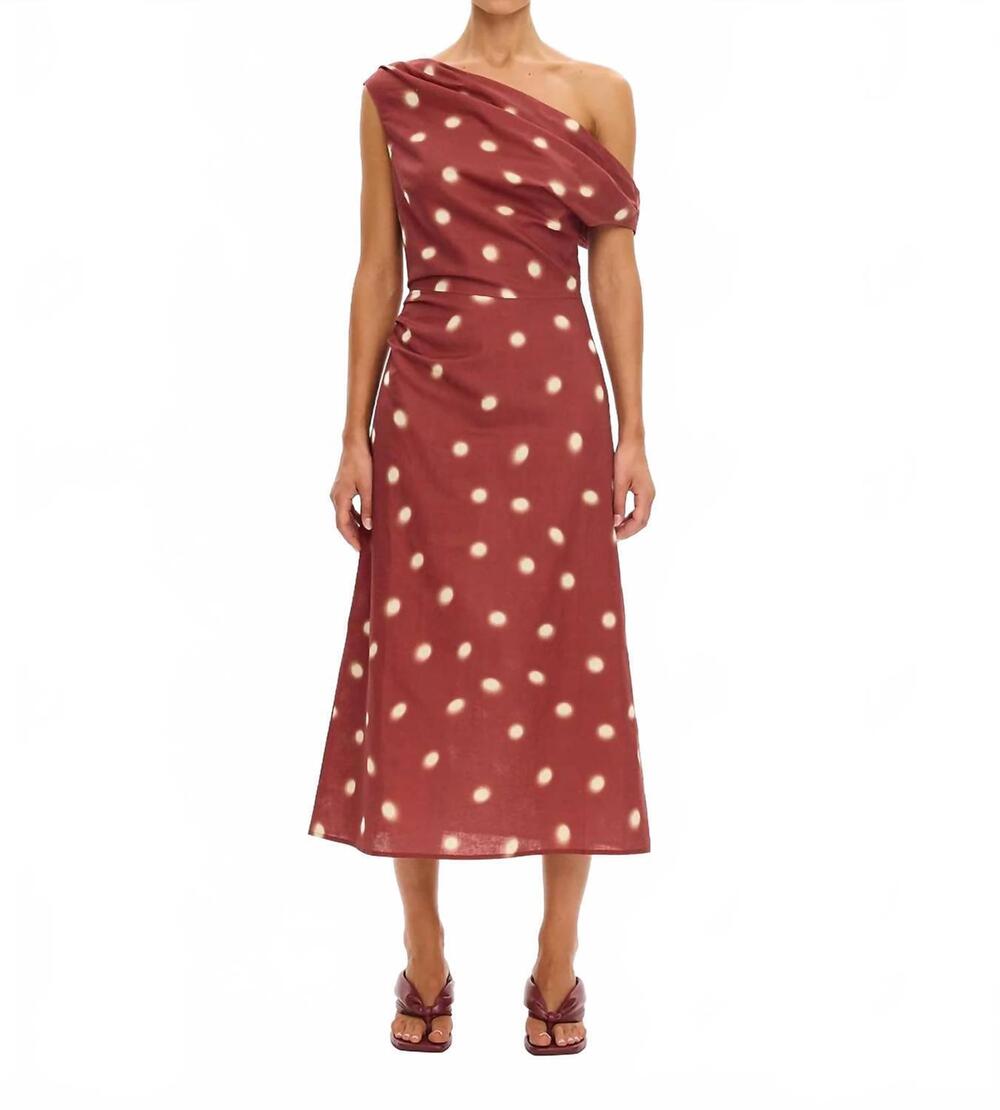 NEW KIVARI saro midi dress in brick